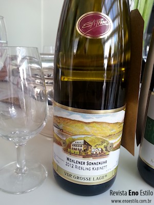 Vinho Alemão Wehlener Sonnenuhr Riesling Kabinett