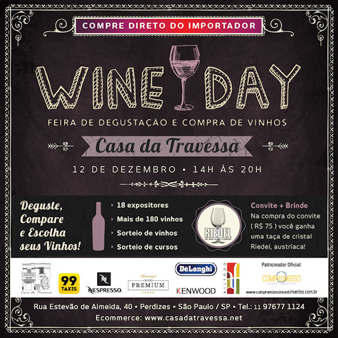 Feira de degustação e vendas de vinhos