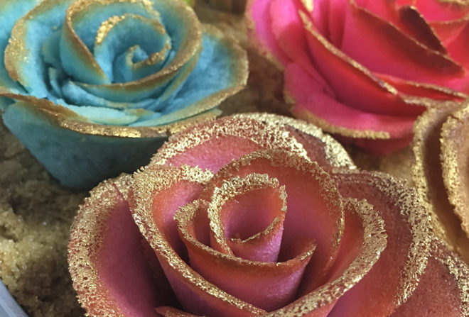Rosas de Biscoito do chef Cesar Yukio