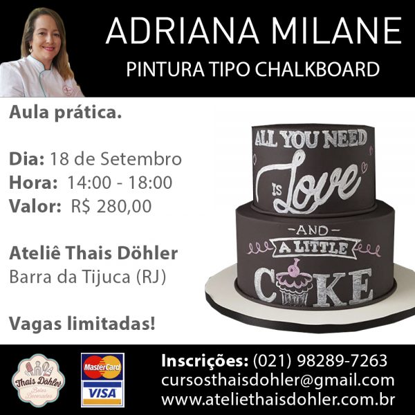 Revista Eno Estilo - Eventos: Bolo com pintura tipo Chalkboard | Adriana Milane